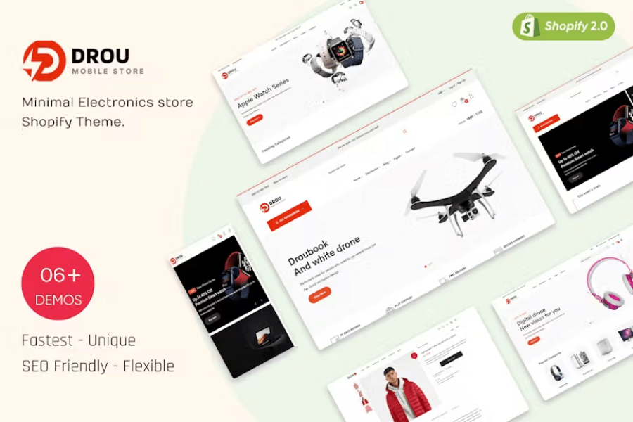 Drou - Tema Shopify 2.0 para tienda de electrónica