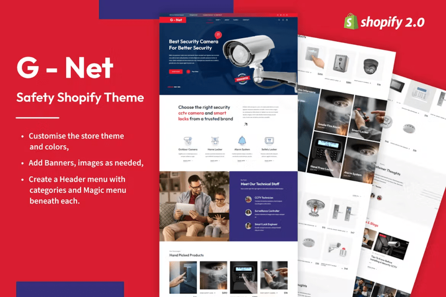 Gnet - Tema de Shopify para CCTV y tienda de domótica