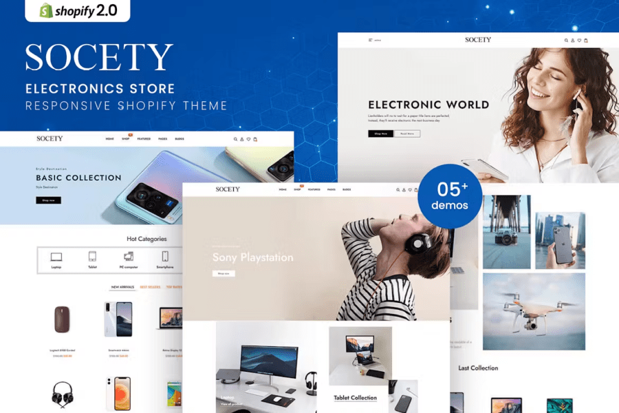 Socety - Tema Shopify para tienda de electrónica